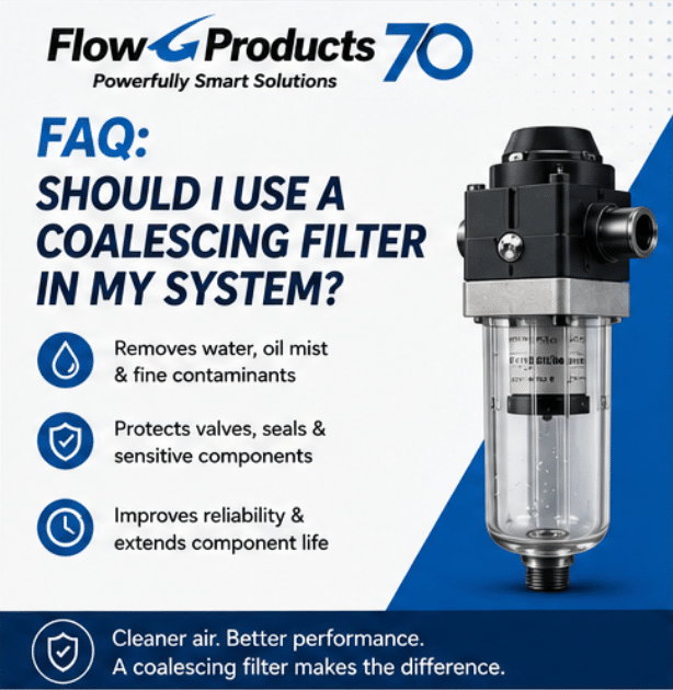 Should I use a coalescing filter in my pneumatic system?