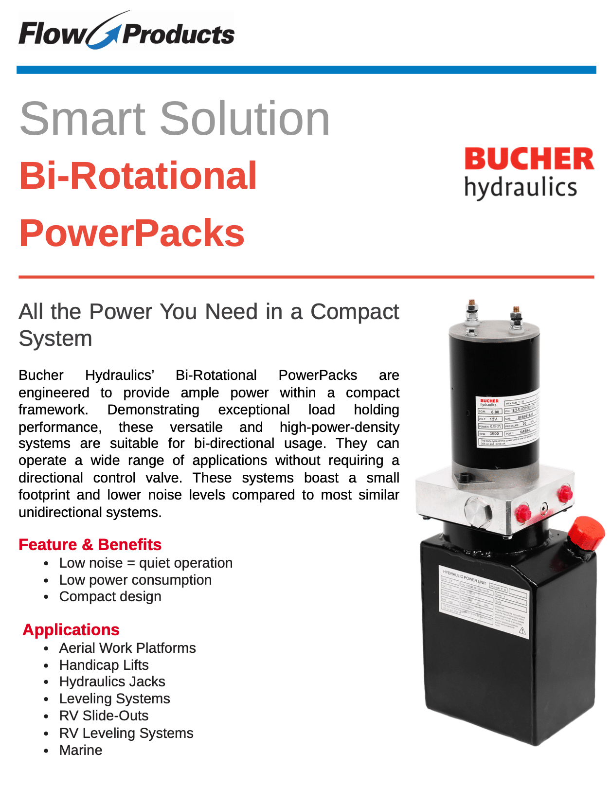 Bucher Bi-Rotational PowerPacks